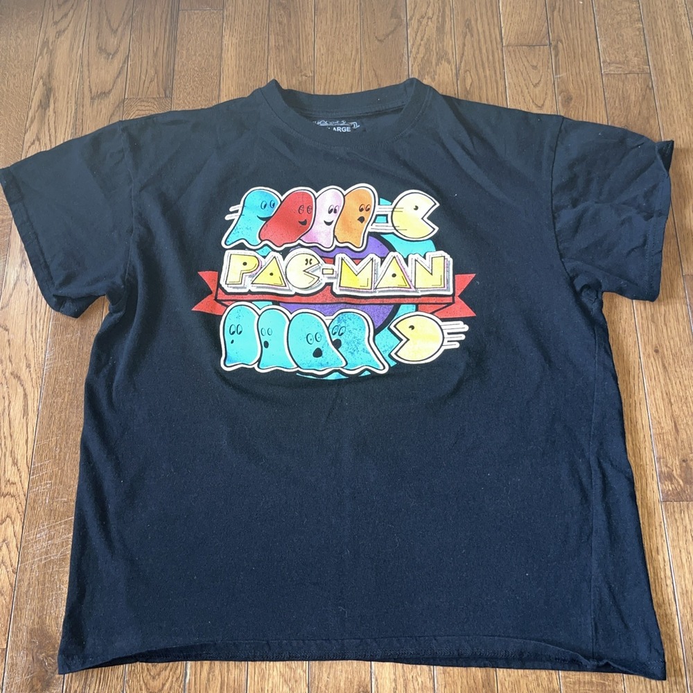 Pac-Man Gaming Black T Shirt Size Adult XL